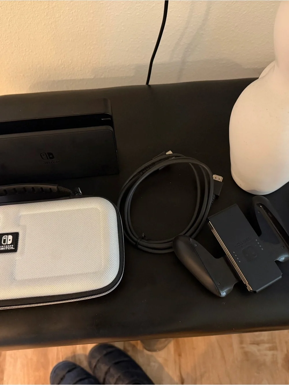 Nintendo Switch Docking Kit with Black Dock, Cables and Gray Carry Case